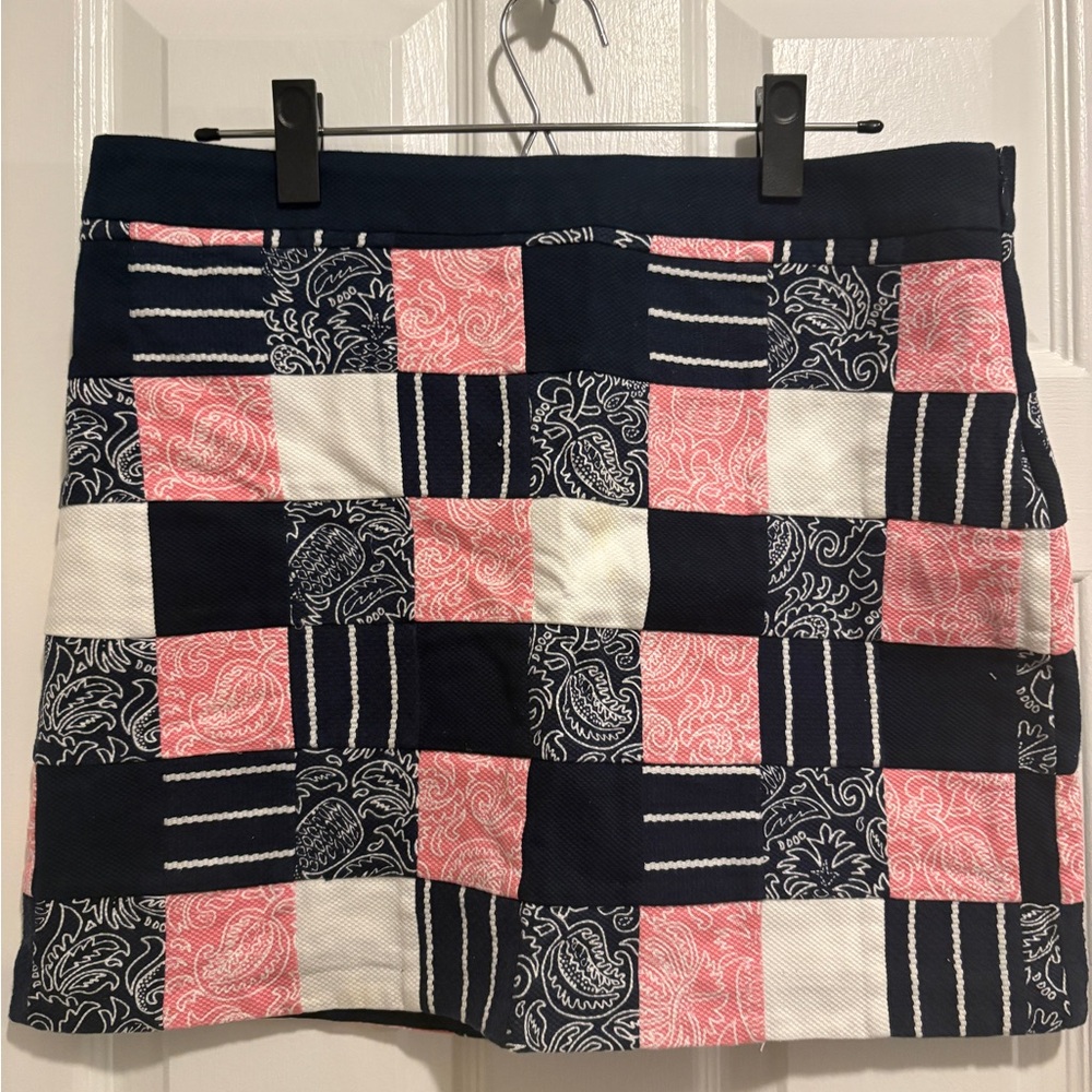 Vineyard Vines By Shep & Ian Checkered Patchwork Mini Skirt Skirt Womens Size 10